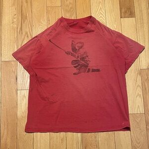 Budweiser Red Short Sleeve Tee with Black Graphic